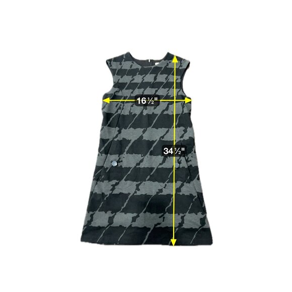 Michael Michael Kors Houndstooth Sleeveless Sheath Dress Size M Black Gray - Picture 8 of 10